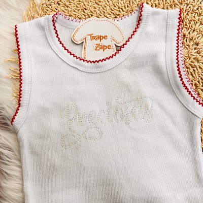 Conj. Regata Ribana Preciosas e Short Saia Moletinho - Cereja